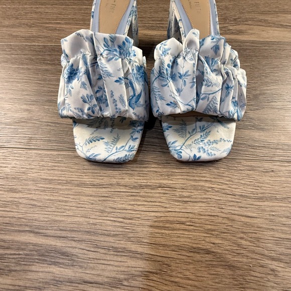 Antonio Melani x Born on Fifth Amy Bird Pleated Dress Mules Heeled Sandal Size 7 - Picture 3 of 15